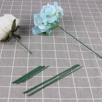 False flower pole wrapped plastic flower pole green wire wedding flower arrangement rose Green pole handmade flower pole material