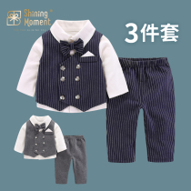 Shining Moment baby clothes childrens suit spring and autumn boy baby suit one-year-old dress one hundred days catch week