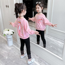 Girls clothing and clothing autumn clothing 2022 new Korean version CUHK Childrens clothing online Red Ocean Gas Girls Spring and Autumn Loose Blouse