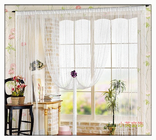 现货简约单色线帘宽3米x高3米批发婚庆装饰门帘隔断玄关帘