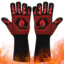 High Temperature Double Insulation 800 Degree BBQ Oven Silicone Hot Microwave Work Protection Heat Resistant Gloves