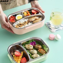 304 stainless steel insulation lunch box childrens elementary school students portable separated type disc lunch box