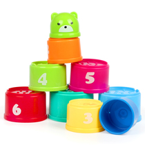 Belekang puzzle stack music set tower set cup 1-2 years old baby early education children bath water play intellectual toys