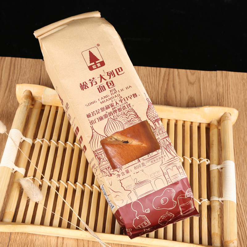 大列巴面包 正宗俄罗斯风味蛋糕核桃果仁葡萄干松芳切片营养早餐