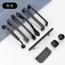 Large Wardrobe Door Handle Drawers Cupboard Native gold American modern minimalist TV cupboard black long handle