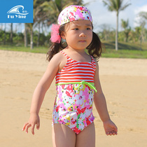 New store promotion new girl swimwear one-piece breifs set with hat beach holiday play