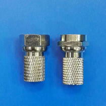All copper threaded self-threaded-5 inch f-head TV connector spin-tight threaded F-head set-top box connector RG6U