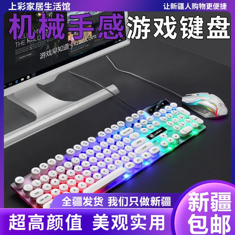 @ Xinjiang Tibet Electric Arena Manipulator Sensation Gaming Keyboard Wired Usb Suit Desktop Laptop-Taobao