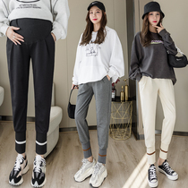 Pregnant women wear autumn New pregnant women pants cotton 2021 fashion tide mother pregnant women pants Spring and Autumn wear casual pants