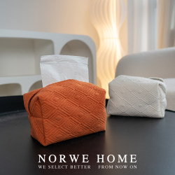 NORWE tissue box fabric solid color soft waxy home coffee table hotel car paper bag lightweight storage tissue cover