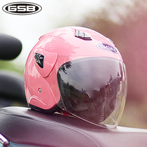 GSB electric car helmet men and women autumn and winter warm anti-fog battery car half helmet four seasons universal helmet