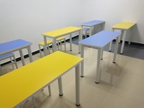 Elementary School Childrens Kindergarten Children Class Table And Chairs Training Desk Coaching Class Manual Fine Art Painting Painting Desk Painting Room Study Table