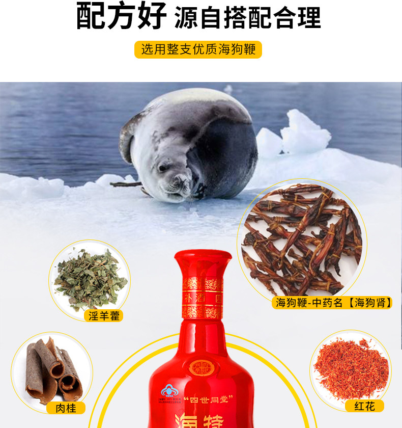 天猫买一送一四世同堂海狗鞭特补酒