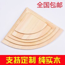 Corner shelf bookshelf Wall wall hanging living room non-perforated Corner Corner triangle fan-shaped decorative partition shelf Wood