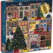 galison puzzle Christmas winter lights blooming street countdown 1000 pieces of street view
