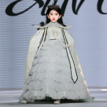 Childrens evening dress Princess dress 2021 new piano performance dress girls high-end model national tide childrens catwalk