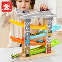 Terbao gliding rail car 1-2 years old 3 puzzle early education parent-child boy girl baby toy car