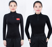 Set womens medium thickness plus velvet thick material slim dance clothes dance clothes Latin dance square dance ballroom dance modern costume