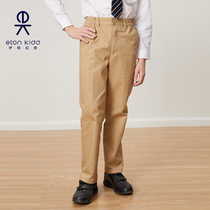 Eaton Guild children primary and middle school students casual long pants boy gentleman card with Tibetan green pure color pants 21K101