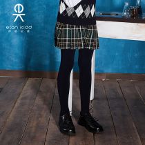 Eaton Guild Inn Girl clothing ladies Scottish plaid children half-body dress pleats 09Q221