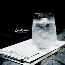 Day-style brick-shaped ultra-thin body glass with ice-iron coffee cup ice drop cold-extracted coffee cup lemon water cup