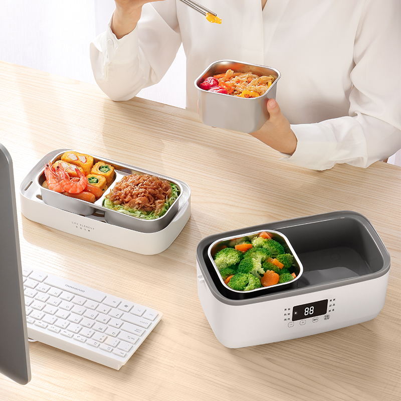 elements of life stainless steel electric lunch box insulation can plug in electric heating automatic cooking with rice artifacts for office workers