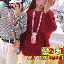 Bag water cup strap rope Messenger cute halter neck Harajuku beverage bottle buckle Bottled Japanese mineral spring strap rope