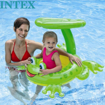 INTEX Baby inflatable ring Seat ring thickened seat ring Floating ring Armpit ring Frog covered mount Swimming toy