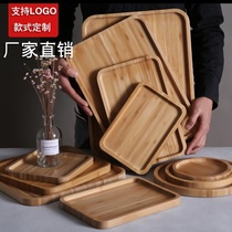 Pizza wooden tray whole small wooden board cushion restaurant restaurant steak plate kitchen supplies salad plate western tea saucer