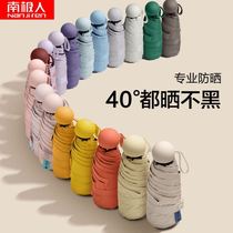 Mini-five-fold sun umbrella female sunscreen anti-UV shading and rain dual-use small and portable pocket umbrella