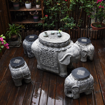 Outdoor open-air garden tea table artificial stone pier cement waterproof sunscreen garden sub-Terrace outdoor table and chair tea table