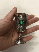 Antique antique silverware ornaments imitation crafts collection wine glasses Silver Cup equipment ornaments antique collection