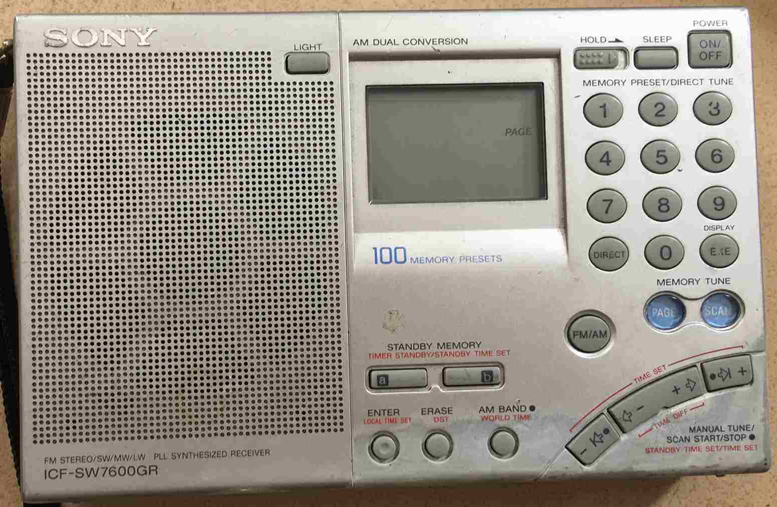 sony/索尼 icf-sw7600gr 数字全波段收音机 珍藏级收音机 配件.