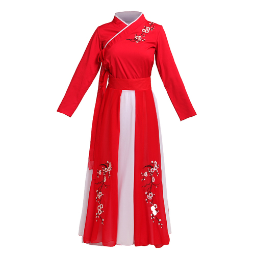 ancient Chinese folk performance dress for women chinese hanfu fairy princess performance dress yangko umbrella dance costumes