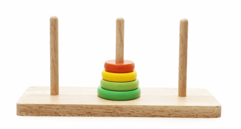 蒙氏早教教具汉诺塔彩虹塔叠叠乐儿童套圈配对 宝宝智力益智玩具