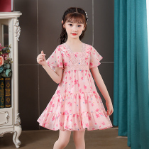 Girls dress summer thin fashion personality floral skirt summer dress 2021 new net red super-western princess dress