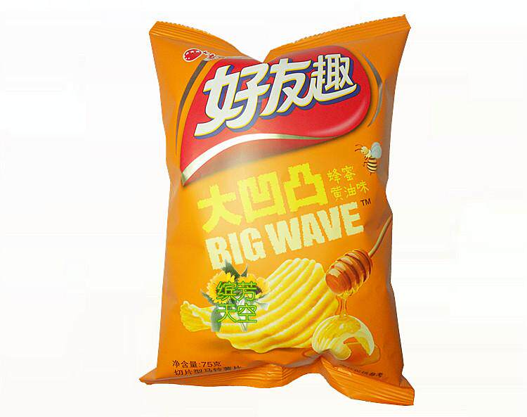 t好丽友好友趣薯片【牛排拍其他/蜂蜜黄油拍蛋黄】75克休闲零食