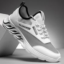 Hong Kong Tide Cards Small White Shoes Mens Shoes Summer 2022 New Breathable Lightweight Hollowed-out Slim Net Face Sports Mens Board Shoes