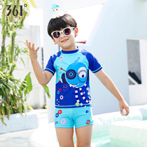 361 children swimsuit boy sunscreen split flat angle swimming trunks CUHK childrens comfortable and breathable quick dry swimsuit