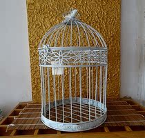 Wrought iron birdcage Medium art birdcage can raise birds can be used as ornaments High about 40cm diameter 25cm Special friends