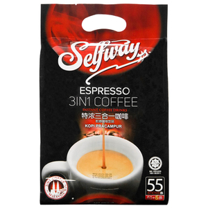 Selfway初位特浓三合一咖啡55条990g袋装 马来西亚进口速溶咖啡粉