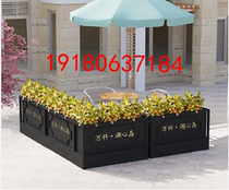 Wrought iron flower box outdoor flower box indoor and outdoor flower pot flower pot sales department green flower stand iron flower box combination
