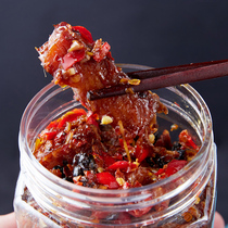 Spicy fish steak Hunan specialty Spicy snacks Snack fish instant bacon fish special chili sauce fish pieces under rice