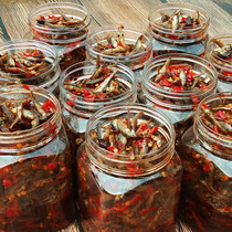 (Firewood fish 280g*5)Hunan specialty farm spicy roasted fish Spicy small fish dried snack Maomao fish