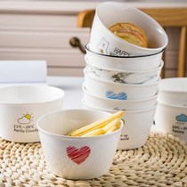 Bowl Han Prints WIND BREAKFAST WITH HOME CREATIVE PERSONALITY GOOD LOOKING HIGH TEMPERATURE RESISTANT MINIMALIST SALADS SWEET BOWL of Bowl Ceramics