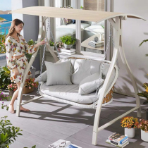 Outdoor swing villa courtyard outdoor multi-person swing rocking chair net celebrity hammock solar all-aluminum swing hanging