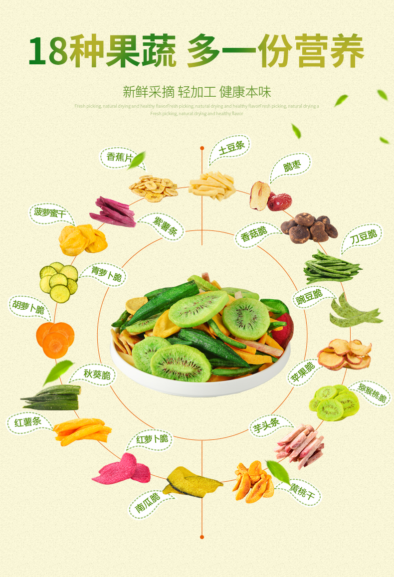【俏美味】综合果蔬脆250g