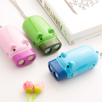 Piggy Flashlight Press without battery cartoon cute small gift can be customized primary school prizes creative