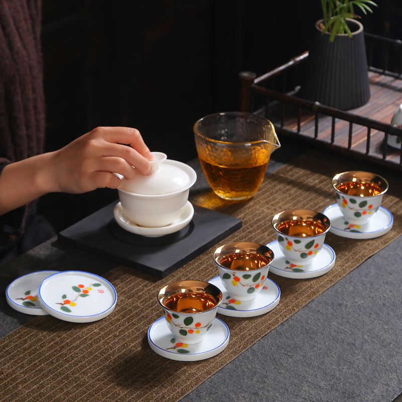 Hand - made ceramic cups insulation pad creative Japanese teacup saucer plate mat tea cup tea accessories tea set