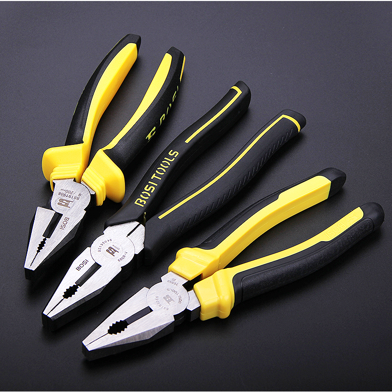 老虎钳钢丝钳子五金工具多功能维修钳6/8寸断线钳虎口钳电工